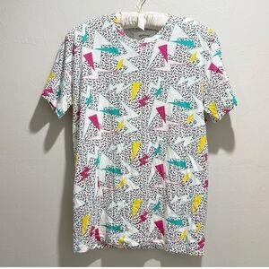 BLIND ROOSTER Men’s Y2K Multi Short Sleeve Tee 90's Print SAVED BY THE BELL Sz M